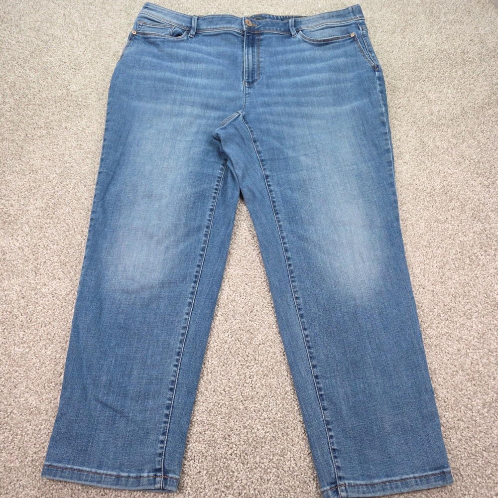 J. Jill Denim Authentic Fit Slim Ankle Jeans Womens 20R Medium Wash Stretch